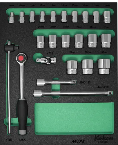 1/2" Sq. Dr. Socket Set Metric in Foam - 24 Pieces - Image 3
