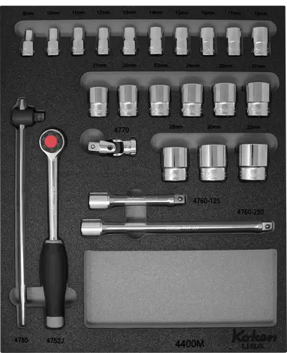 1/2" Sq. Dr. Socket Set Metric in Foam - 24 Pieces - Image 5