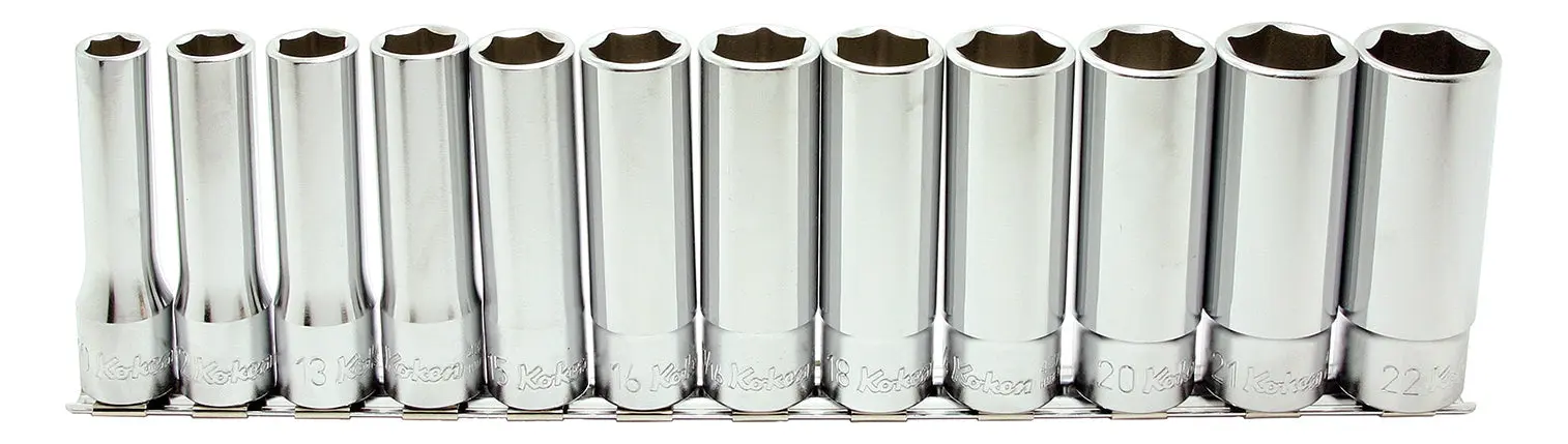 10 piece 1/2 Sq. Dr. 12 Point Deep Metric Socket Set