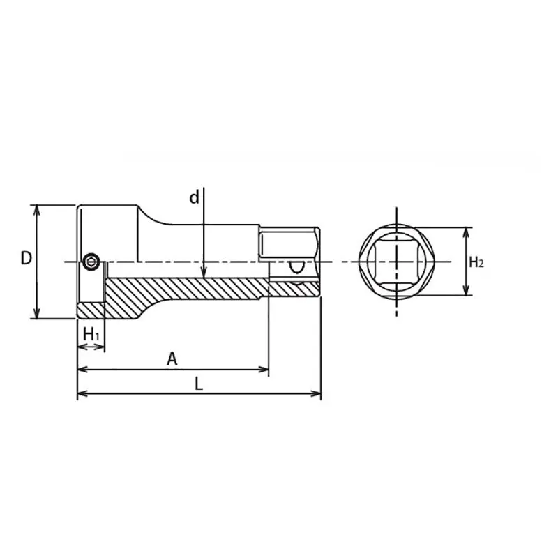 1/2 Sq. Dr. Die Holder 50mm Length 105mm - Image 2