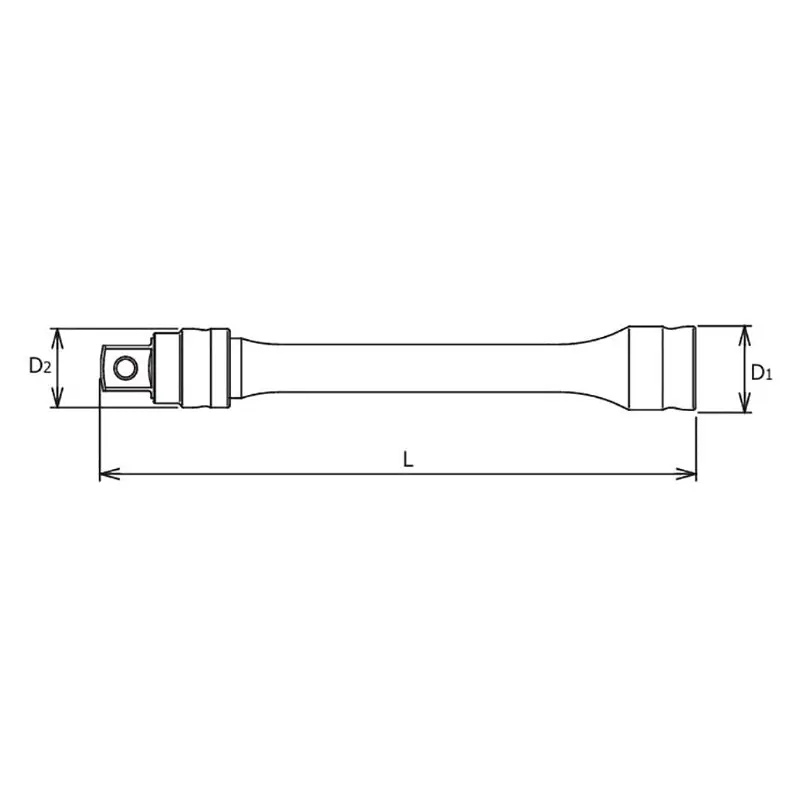 1/2 Sq. Dr. Locking Z-series Extension Bar, 125mm Length - Image 2