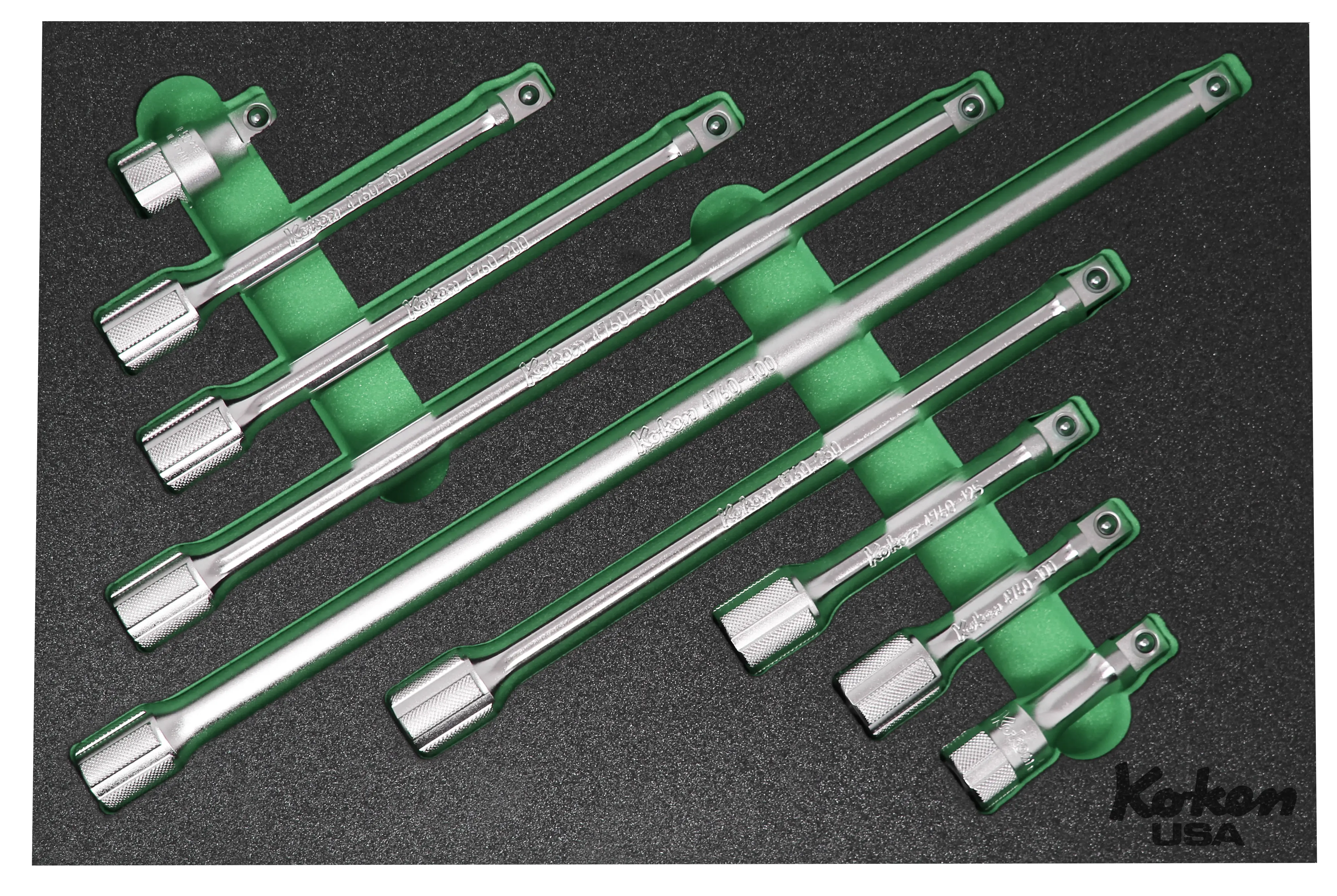 1/2" Sq Dr. Extension Bar Set in Foam - 9 Pieces - Image 4