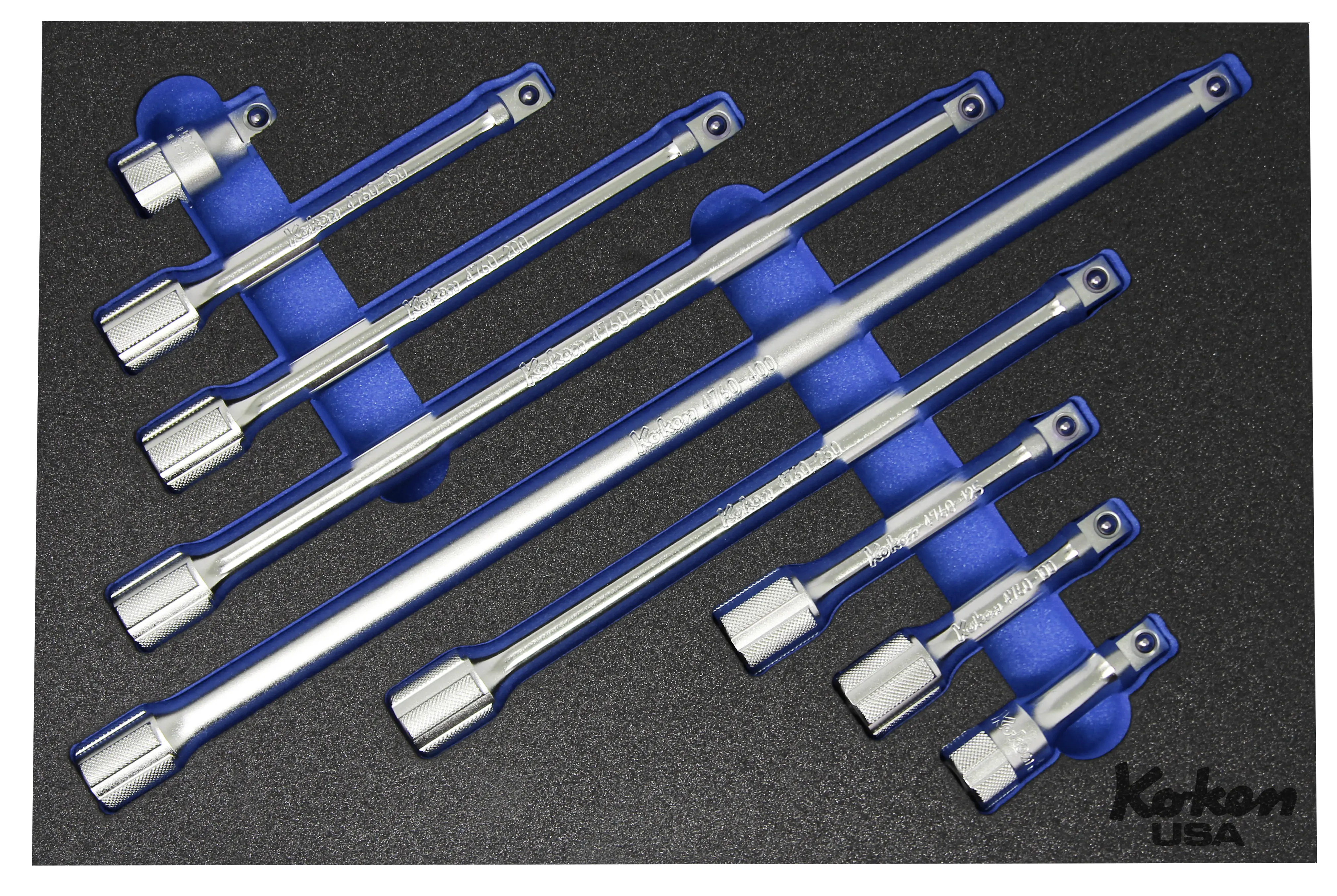 1/2" Sq Dr. Extension Bar Set in Foam - 9 Pieces - Image 5