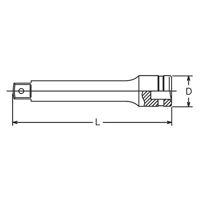 1/2 Sq. Dr. Extension Bar Pin Length 250mm - Image 2