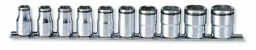 1/2 Sq. Dr. Socket set 10-22mm Nut Grip 300mm 10 pieces