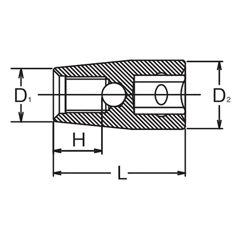 1/2 Sq. Dr. Stud Bolt Setter  1/2 X 13UNC  Length 44mm - Image 2