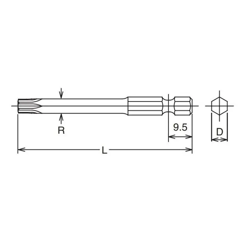 1/4 Hex Dr. TORXplus® 20IP Bit - Length 70mm - Image 2