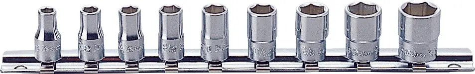 9 Piece 1/4 Sq. Dr. 6 point SAE Socket set 3/16-1/2