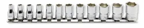 12 Piece 1/4 Sq. Dr. 12 Point Socket Set  4-14mm