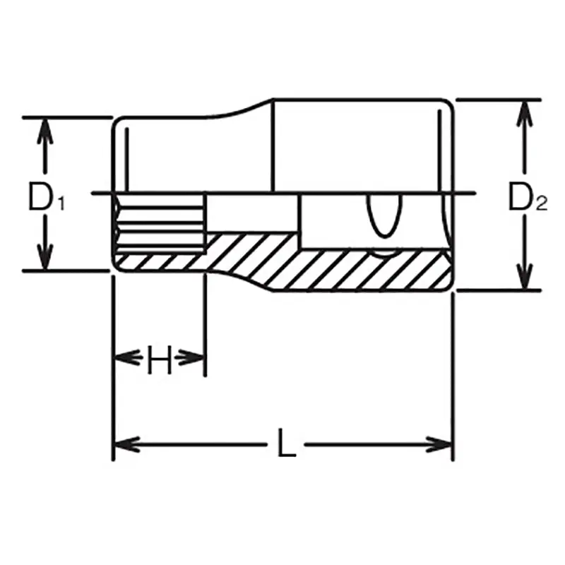 1/4 Sq. Dr. Socket 11/32 12 point 22mm Aerospace - Image 2