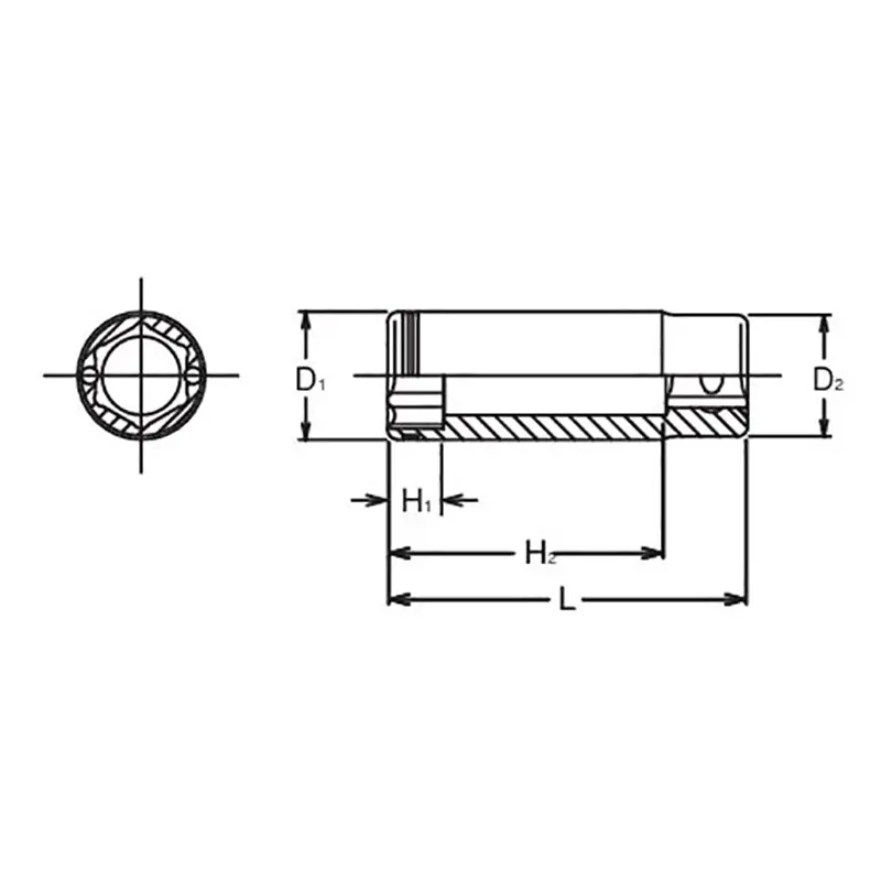 1/4 Sq. Dr. Deep NUT GRIP® Socket 13mm - Image 2