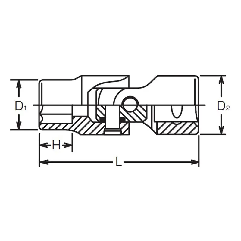 1/4 Sq. Dr. Universal 6 Point SAE Socket in 7/32 - Image 2