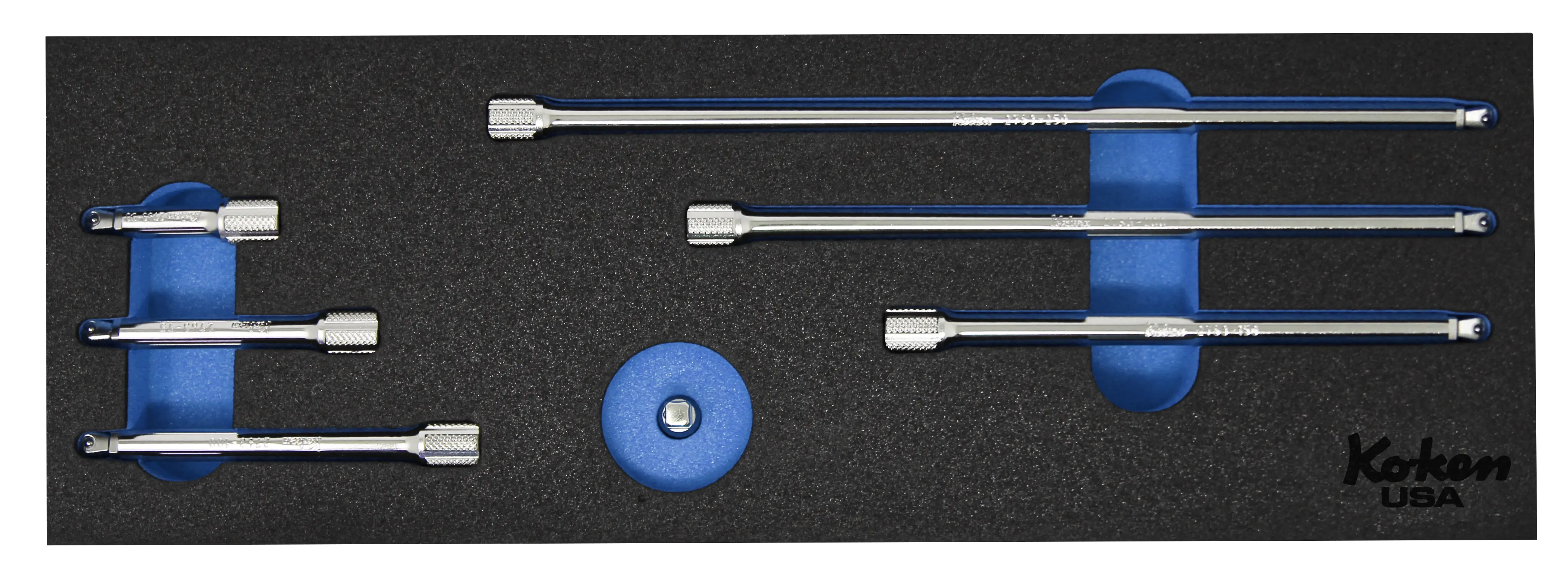 1/4" Sq Dr. Wobble-Fix Extension Bar Set in Foam - 7 Pieces - Image 5