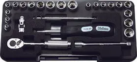 1/4 Sq. Dr. 6 point Socket set   6 point  Plastic Case 25 pieces