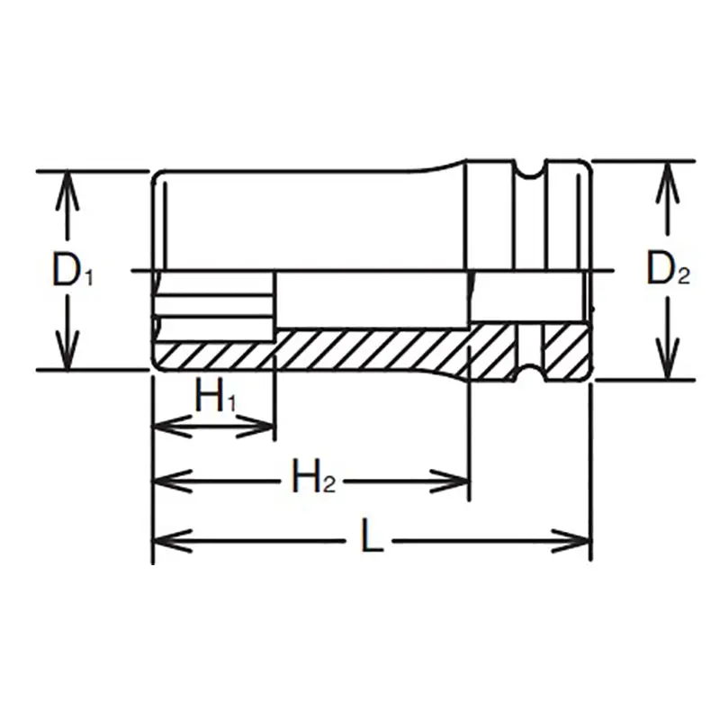 1 Sq. Dr. Socket 36mm Surface Drive Length 108mm - Image 2