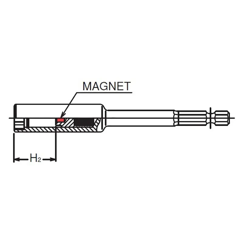 10mm 1/4 Hex Dr. Slide Magnet 6-Point Nut Setter, 150mm Length - Image 3