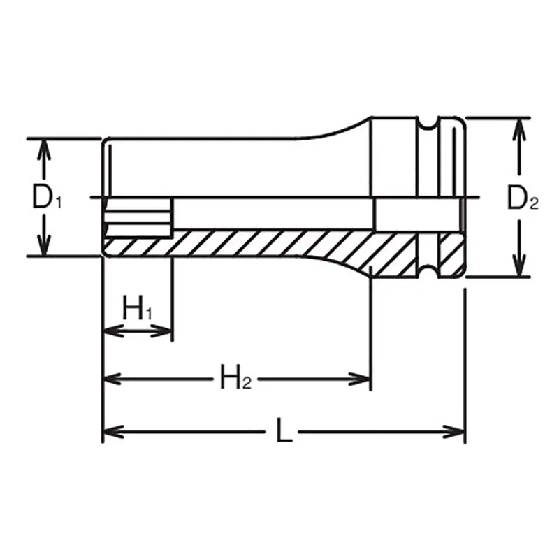 3/4 Sq. Dr. Socket  15mm Surface Drive 100mm - Image 2