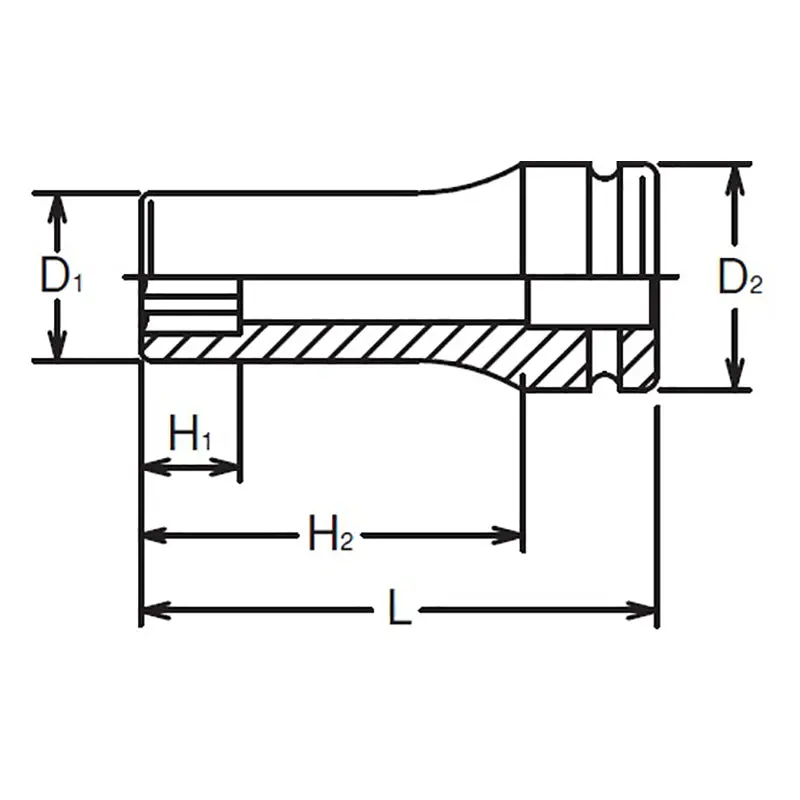 3/4 Sq. Dr. Socket 36mm Surface Drive Length 100mm - Image 2