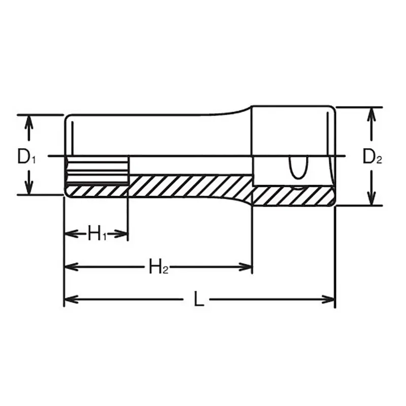 3/8 Sq. Dr. 12 point Deep Socket 3/16 - Image 2