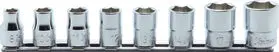 8 Piece 3/8 Sq. Dr. 12 Point, Metric, Chrome Socket Set