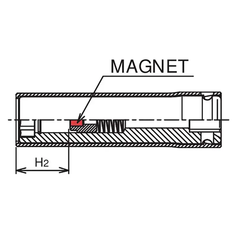 3/8 Sq. Dr. Socket with Plastic Protector  13mm 6 point Length 80mm Slide Magnet Turnable POM cover - Image 3
