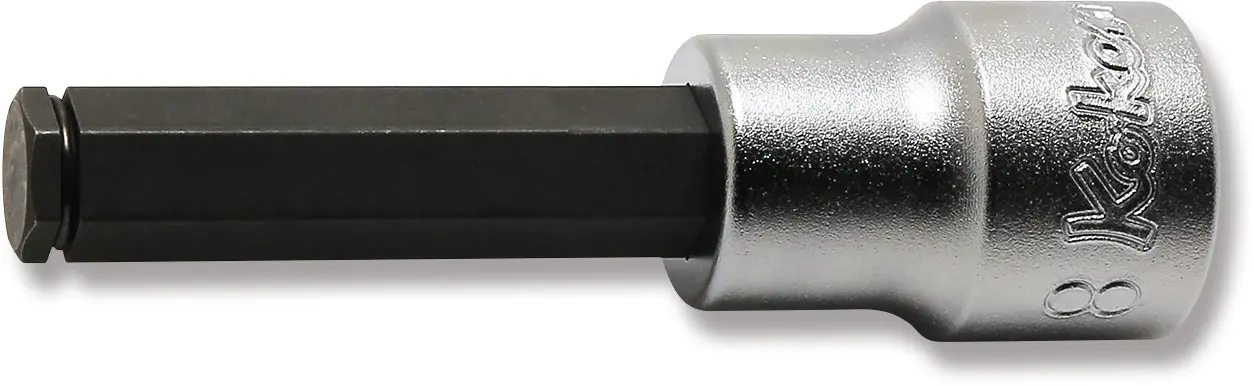 3/8 Sq. Dr. Bit Socket  8mm Grip Ring Length 62mm
