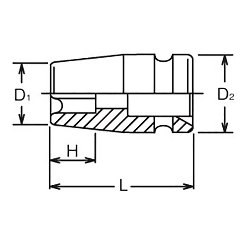 3/8 Sq. Dr. Impact TORXplus® 12EPL Low Profile Socket - Length 32mm - Image 2