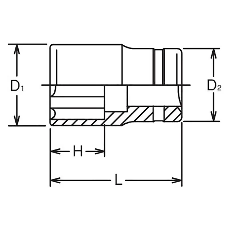 3/8 Sq. Dr. Socket  10mm Surface Length 26mm - Image 2
