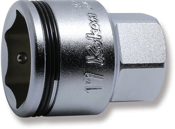 3/8 Sq. Dr. Socket 17mm Nut Grip Length 29mm Outer Hex 17mm