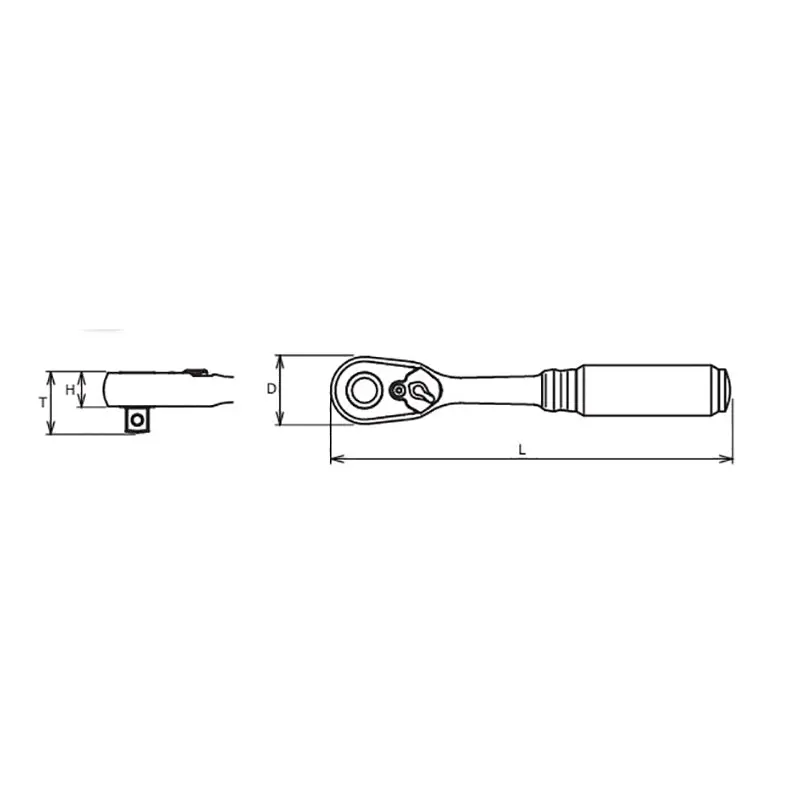3/8" Sq.Dr. Ratchet Handle 72 teeth Length 178mm Quick Release Z-series - Image 2