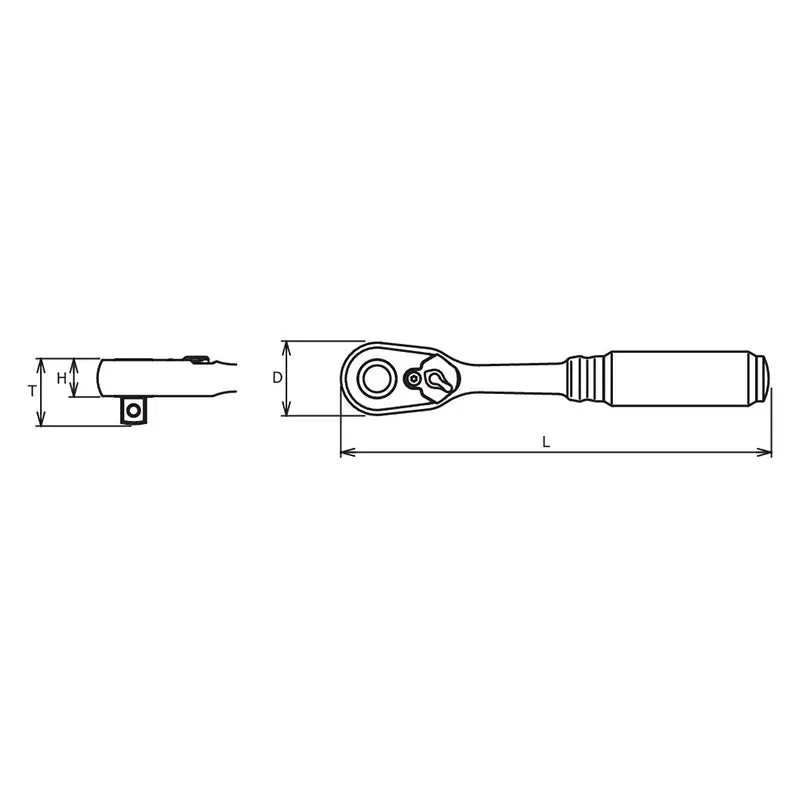 3/8" Sq.Dr. Ratchet Handle 72 teeth Length 280mm Quick Release Z-series - Image 2
