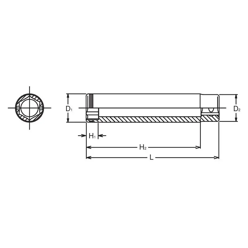 3/8 Sq. Dr. Extra Deep Metric NUT GRIP® Socket - 8mm - Image 2