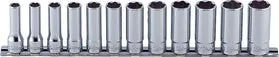 12 Piece 3/8 Sq. Dr. Surface Drive, Deep, 6 Point, Metric, Chrome Socket Set