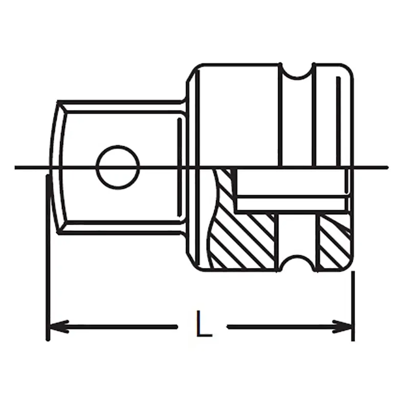 3/8 Sq. Dr. Adaptor  1/2 Square Length 32.5mm Pin type - Image 2