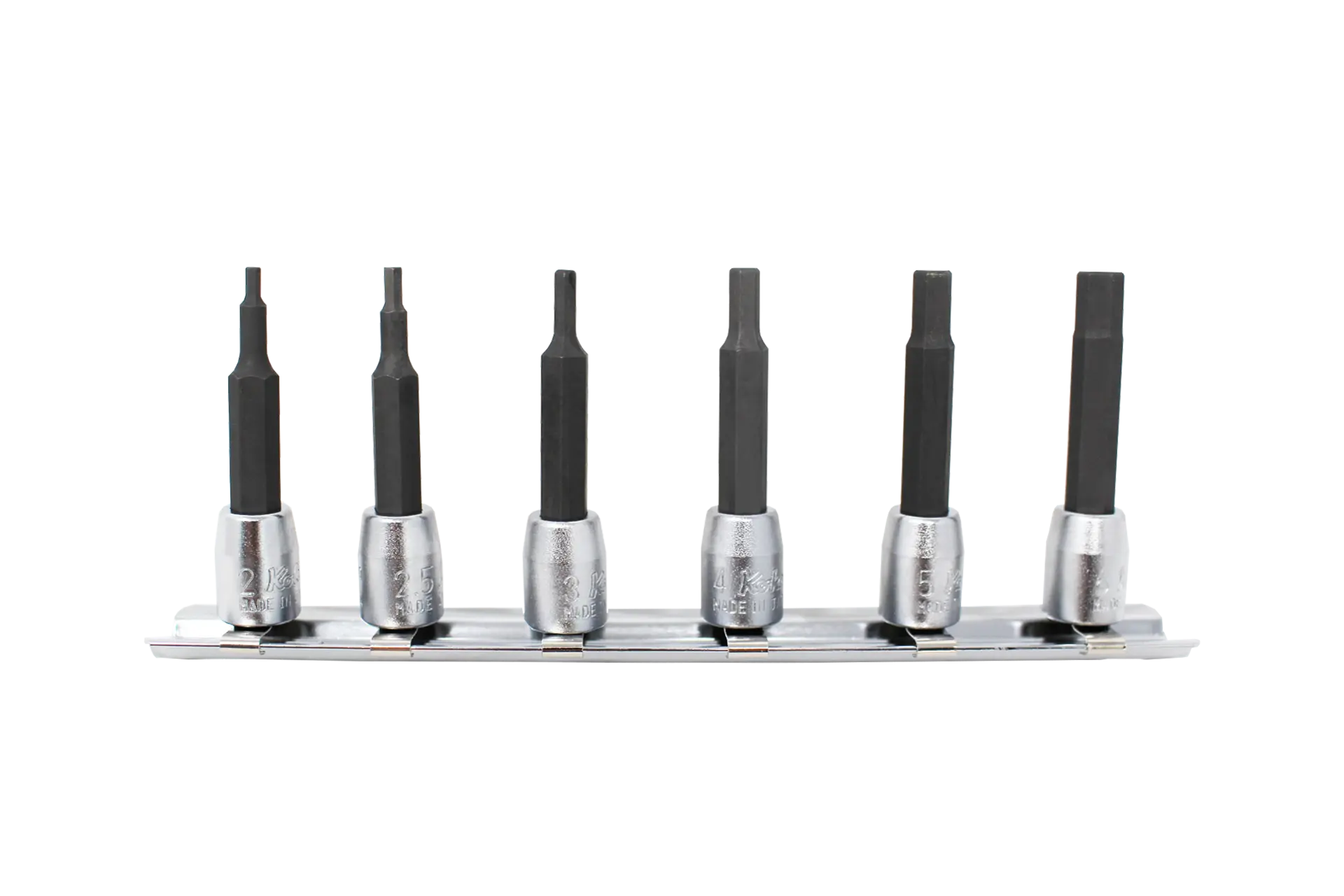 6 piece 1/4" Sq. Drive 50mm Hex Bit Socket Set 2-6mm