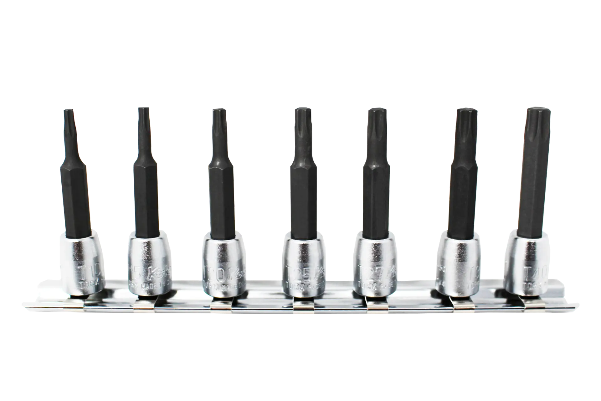 7 Piece 1/4" Sq. Dr. 50mm TORX Bit Socket Set T10-T40