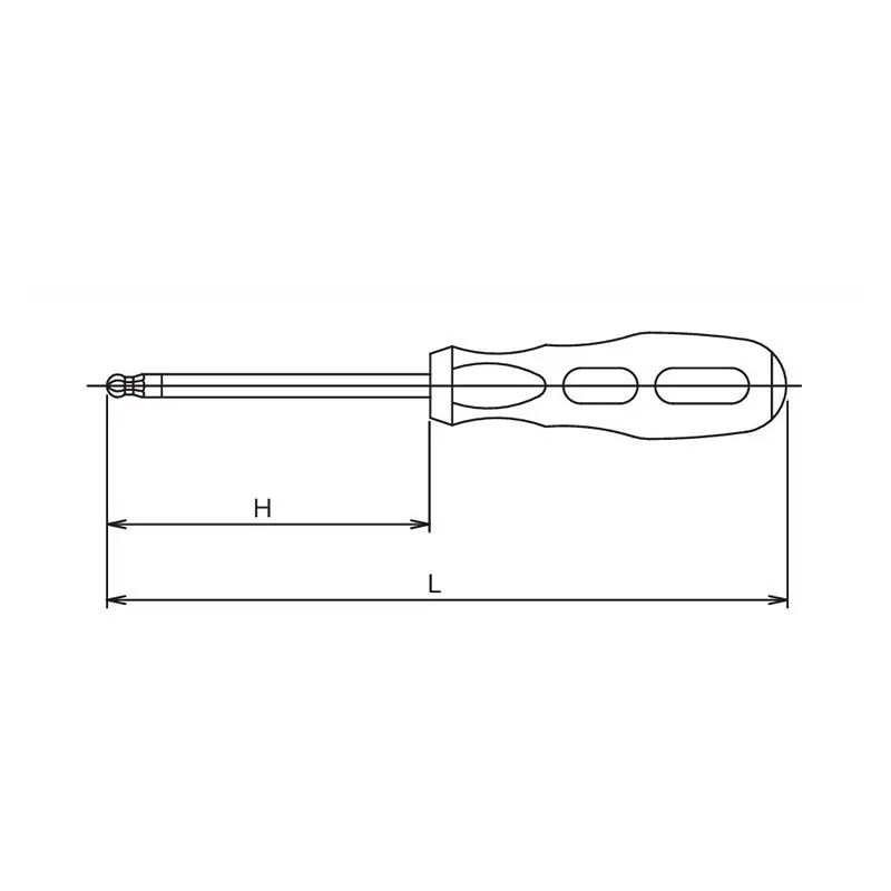 Screwdriver  8mm Ballpoint Hex Length 245mm - Image 2