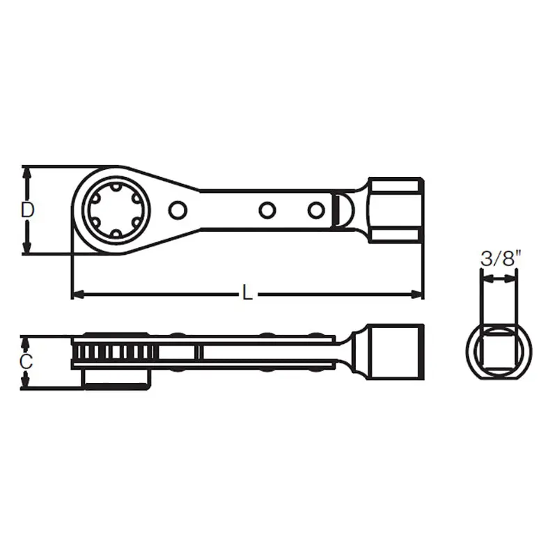 Belt Tension Pullley Wrench  10S  Length 100mm - Image 2