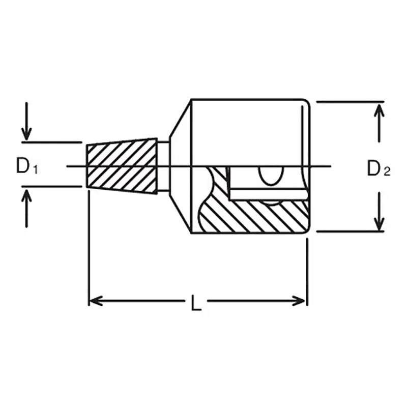 1/2 Sq. Dr. Bolt Twister 16mm Length 37mm - Image 2