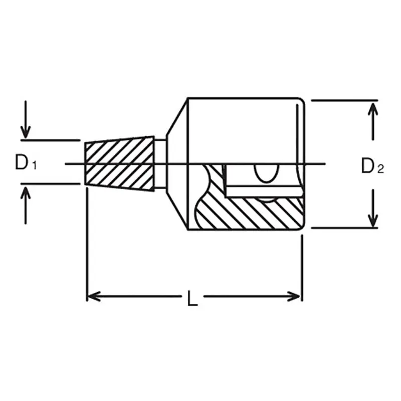 3/8 Sq. Dr. Bolt Twister  10mm  Length 32mm - Image 2