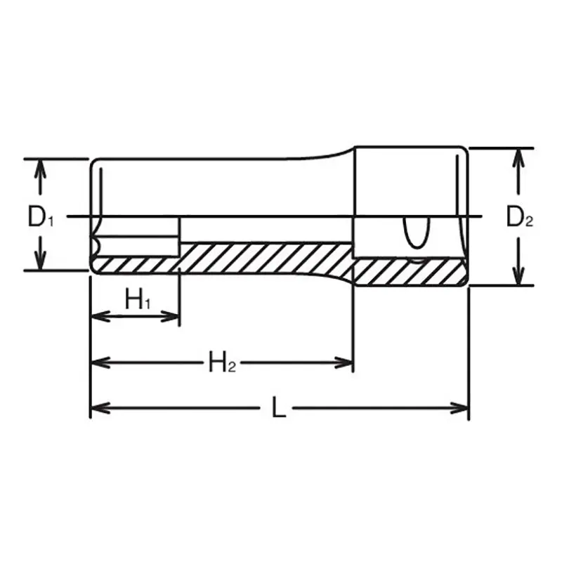 1/2 Sq. Dr. Socket  13/16 6 point Length 77mm - Image 2