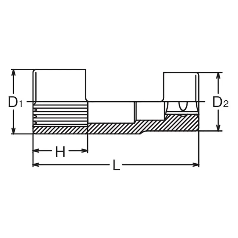 1/2 Sq. Dr. Socket  27mm  77mm For fuel injection pump - Image 2