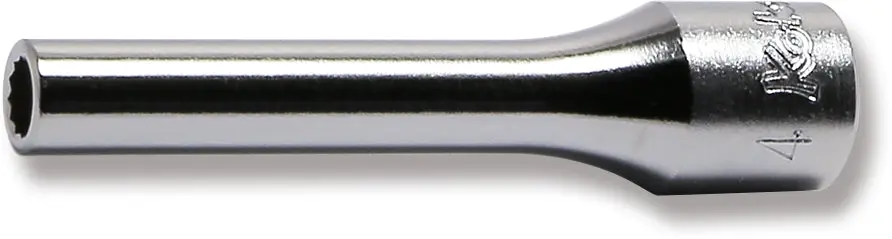 1/4 Sq. Dr. Socket 4mm 12 point Length 50mm