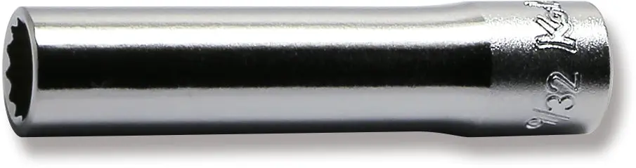 1/4 Sq. Dr. Socket 9/32 12 point Length 50mm