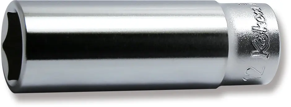 1/4 Sq. Dr. Socket  12mm 6 point Length 50mm