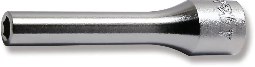1/4 Sq. Dr. Socket 4mm 6 point Length 50mm