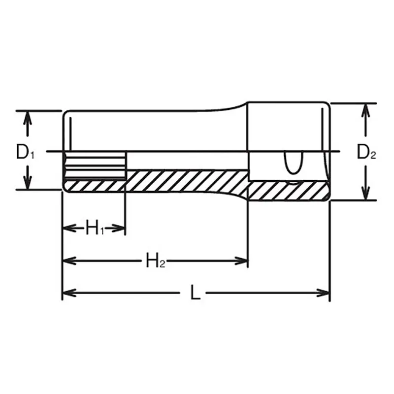3/8 Sq. Dr. Socket 23mm 12 point Length 65mm - Image 2