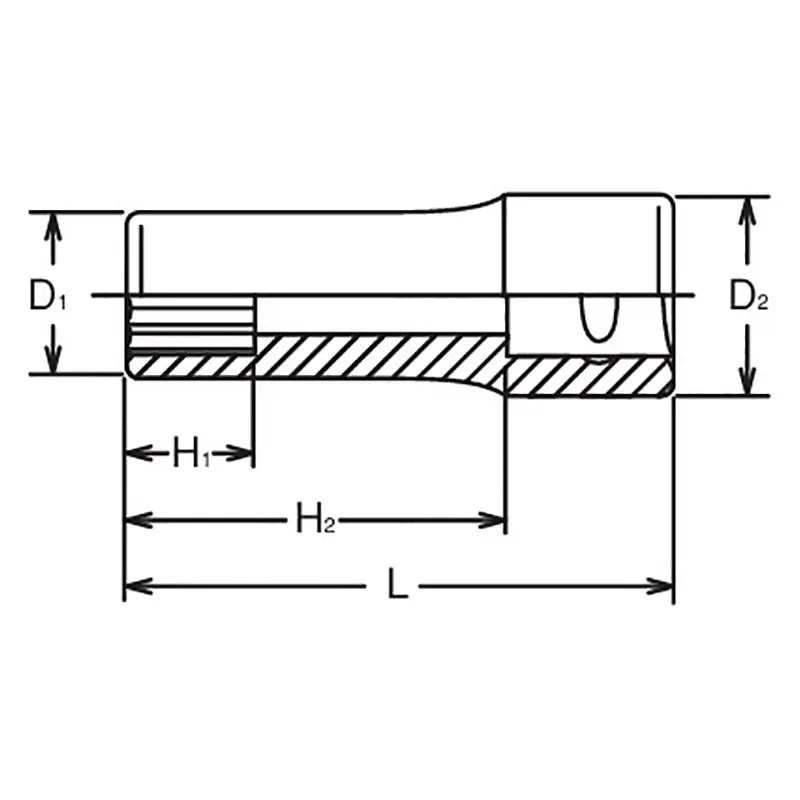 3/8 Sq. Dr. Socket Whitworth 1/8 12 point Length 55mm - Image 2