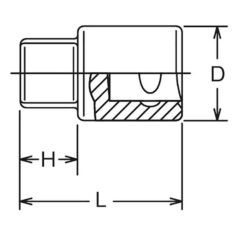 1/2 Sq. Dr. Bit Socket 10.5mm Square Length 32mm For Drain Plug - Image 2