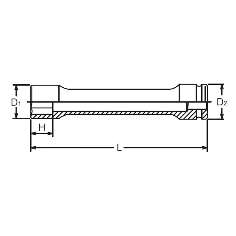 3/4 Sq. Dr. Extra Long Wheel Nut Socket 32mm 6 point Length 270mm - Image 2